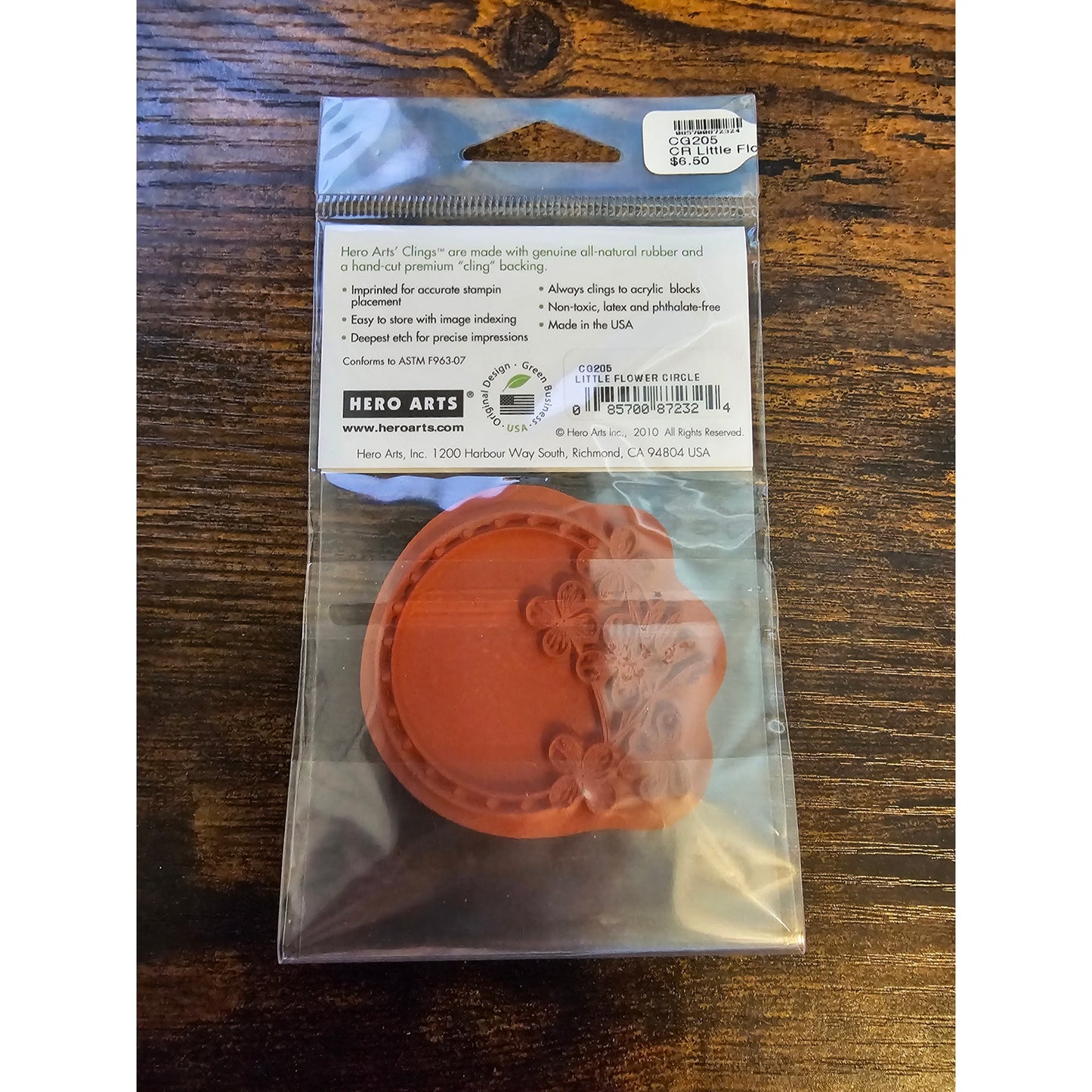 Hero Arts Repositionable Rubber Stamp Cling Little Flower Circle