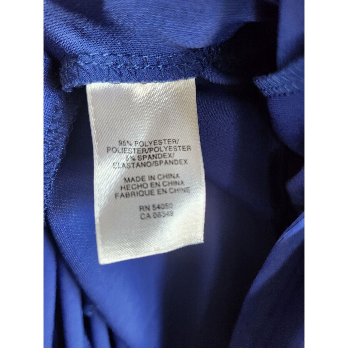 Jones Wear Dress Womens Sz 10 Midi Dress Solid Blue Knotted Front