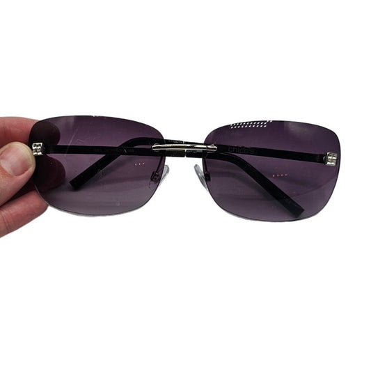 Chicos Womens Purple Lens Sunglasses Rhinestone Detail Frameless