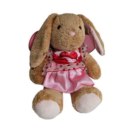 Build a Bear 16" Plush Stuffed Animal Bunny Rabbit Angel Wings Pink Heart Dress