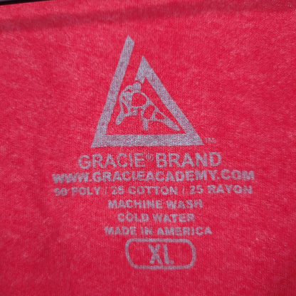 Gracie Jiu Jitsu Womens Sz XL Short Sleeve Slouchy T Shirt Red