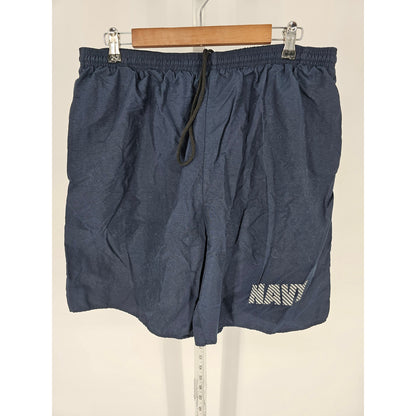 United States Navy Mens Sz XL 100% Nylon Athletic Shorts Blue Soffe