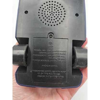 Vintage Navy Blue Car Shaped - AM/FM Radio Transistor Novelty No Box