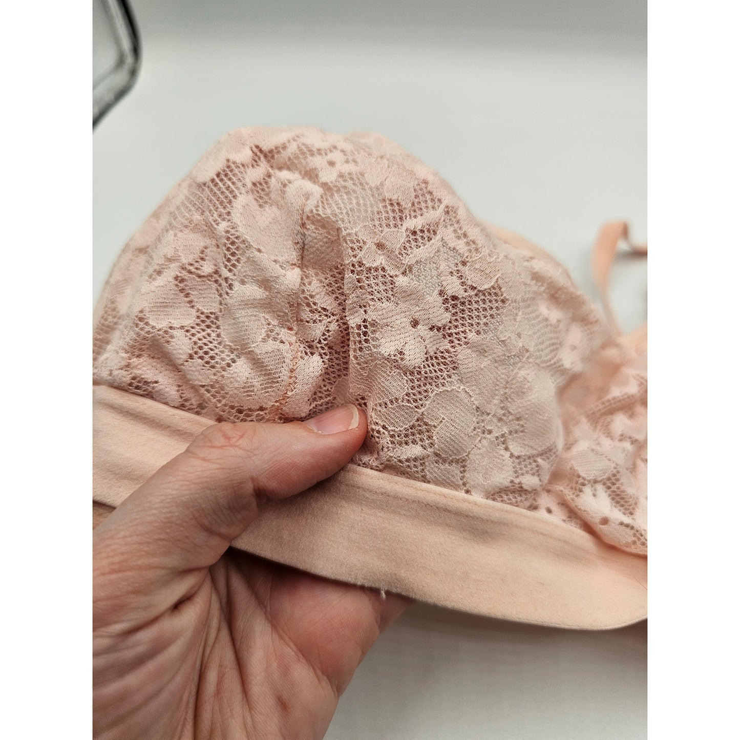 Auden Womens Sz S Blush Pink Lace Bralette