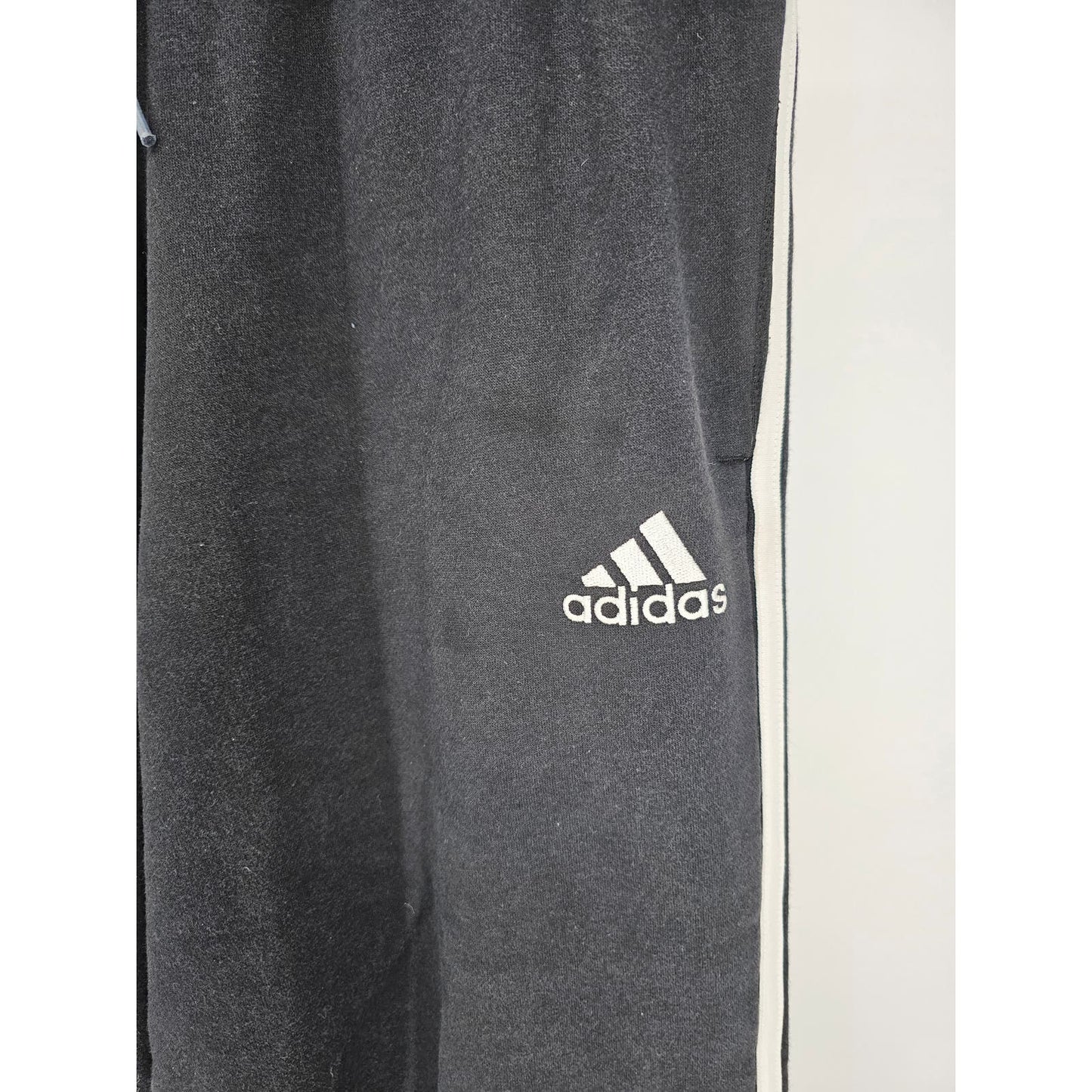 Adidas Mens Sz L Classic Cotton Sweatpants Track Pants Black White