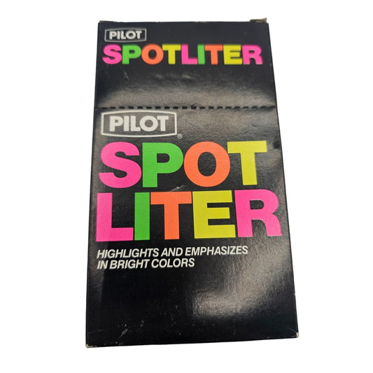 Vintage Set of 12 Pilot Spotliter Yellow Highlighters NEW