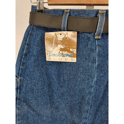 Backroad Blues Womens Sz 10 Vintage Midi Length Blue Jean Western Skirt NEW