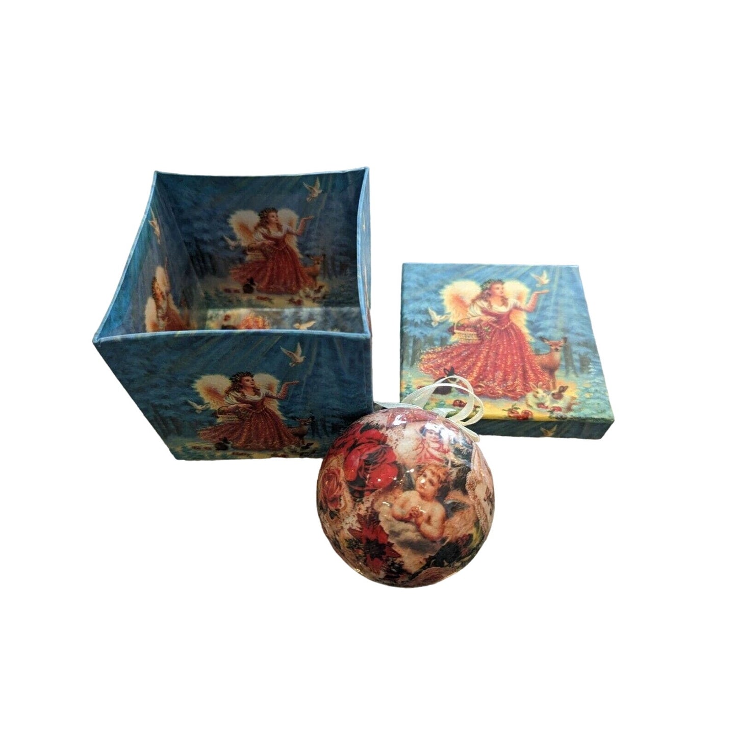 Vintage Dona Geisinger Little Angel Christmas Ornament Ball