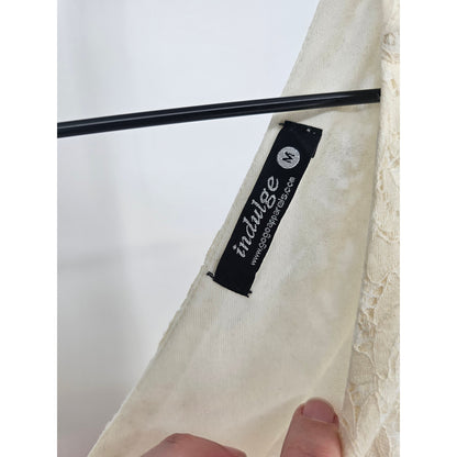 Indulge Juniors Sz M Mini Dress Chevron Lace Belted Western Sleeveless