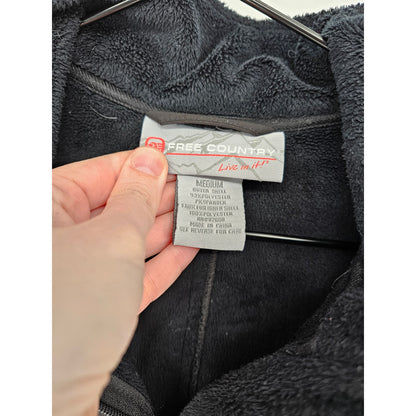 Free Country Womens Sz M Softshell Faux Fur Lined Winter Jacket Black
