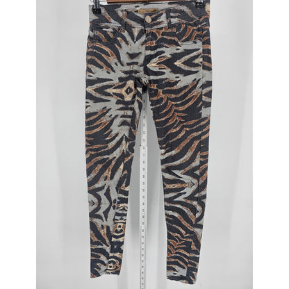 Romeo & Juliet Couture Womens Sz 24 Skinny Jeans Animal Print Zebra