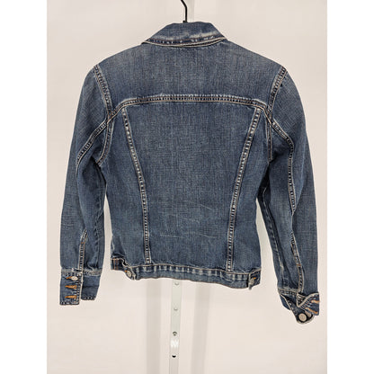 Red Engine Co Womens Sz S Cropped Blue Jean Denim Jacket