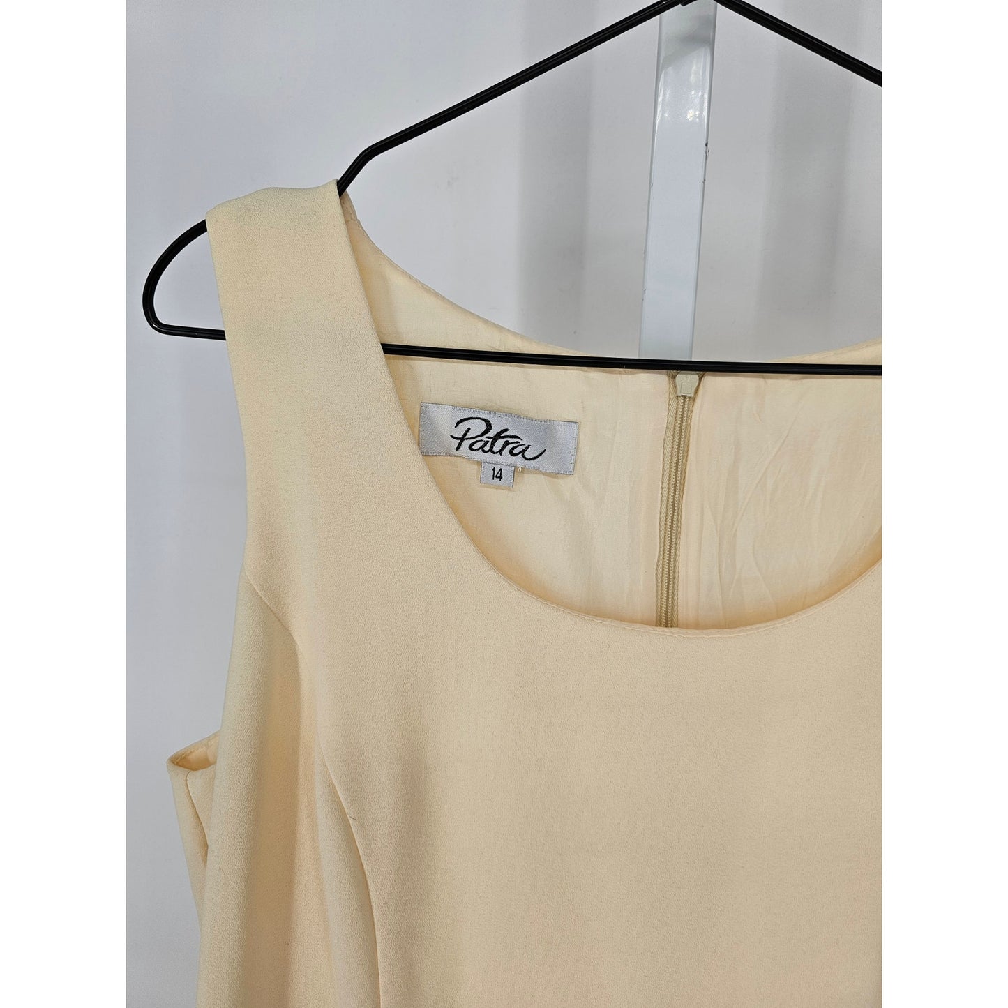 Vintage Patra Womens Sz 14 Maxi Length Sleeveless Formal Dress Light Yellow