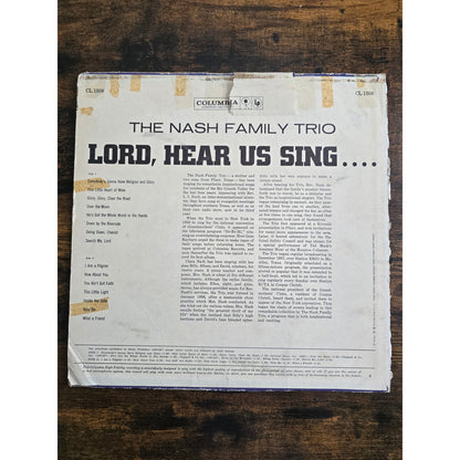 Lord, Hear Us Sing The Nash Family Trio Columbia Records CL 1508 LP