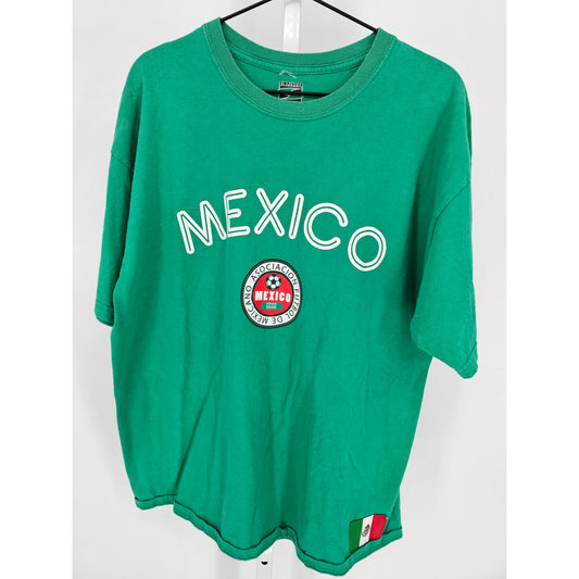 Mexico Futbol Association Mens Sz L Short Sleeve T Shirt Green Soccer