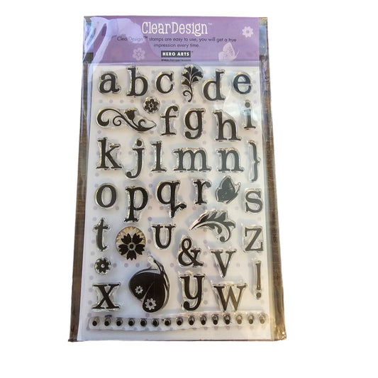 Hero Arts Designer Alphabet Clear Rubber Stamp Set Lowercase