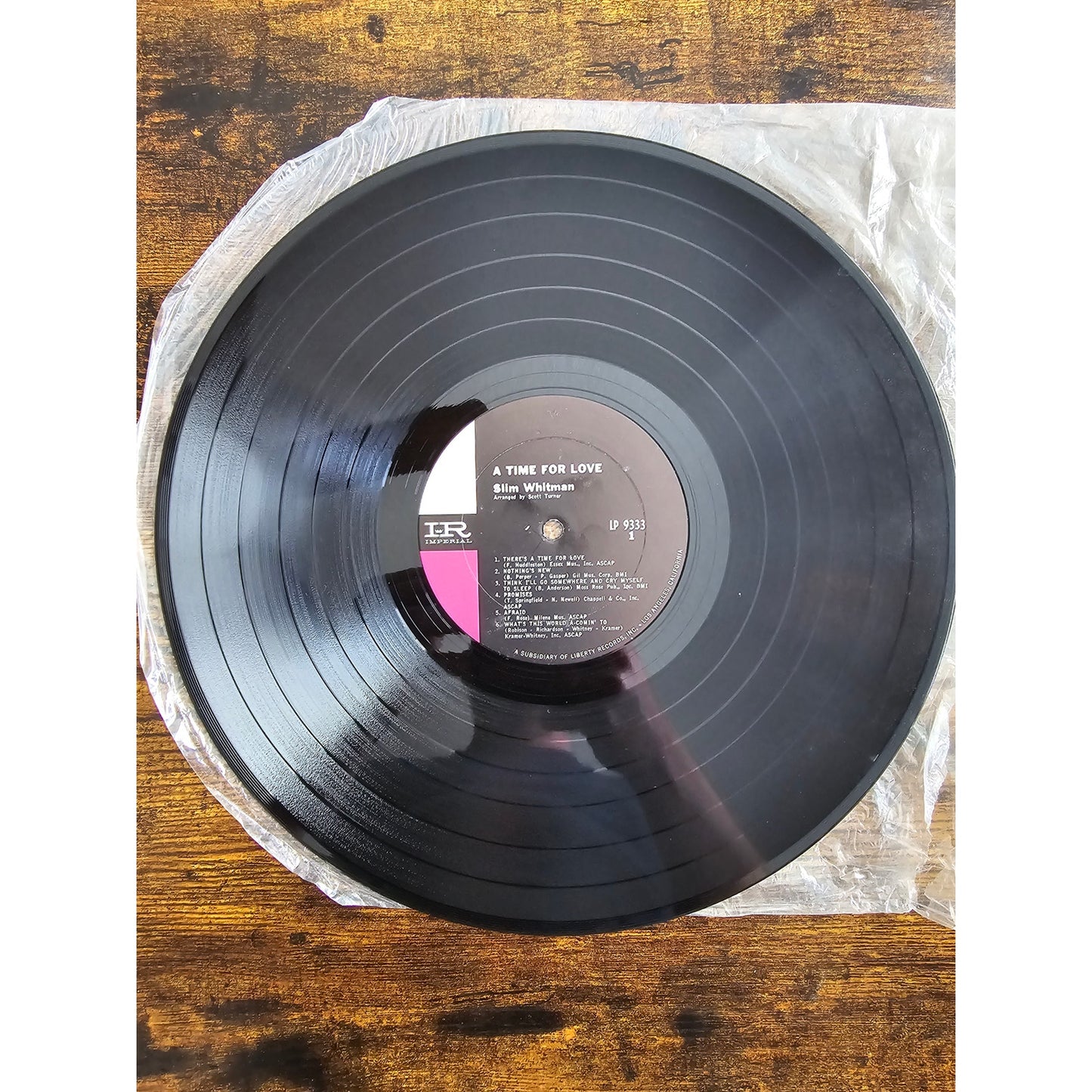 Vintage Slim Whitman arranged by Scott Turner  A Time For Love Imperial LP 9333