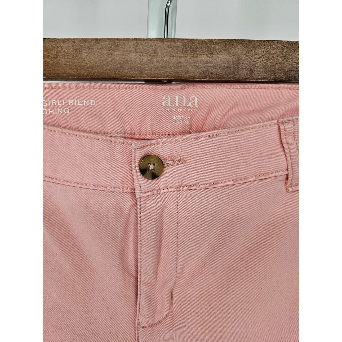 ANA A New Approach Womens Sz 10 Girlfriend Chino Pants Light Pink