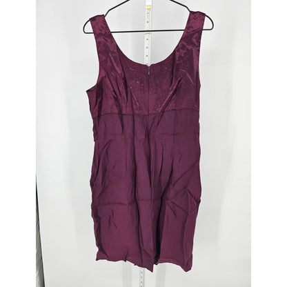 JR Nites by Caliendo Womens 14 Knee Length Formal Dress Plum Purple Sleeveless