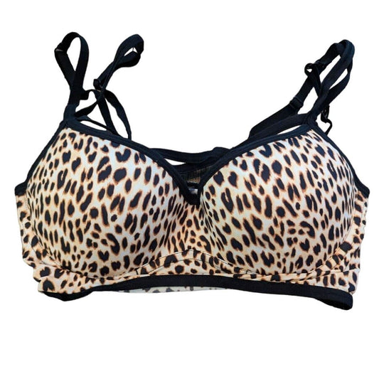 Pink by Victorias Secret Womens Sz M Bralette Cheetah Leopard Print