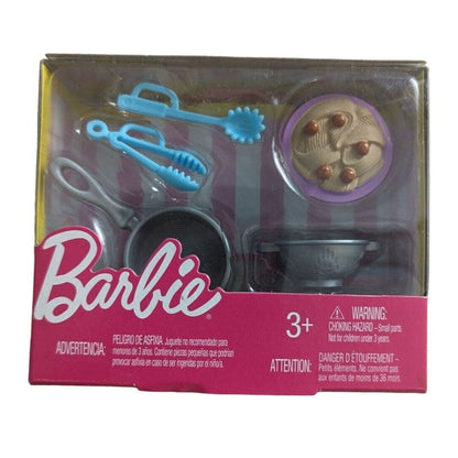 Barbie Spaghetti and Meatball Pasta Dinner Kitchen Accessory Set NEW