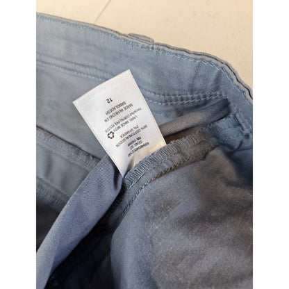 Simply Styled Womens Sz 12 Cotton Blend Light Blue Chino Shorts Cuffed