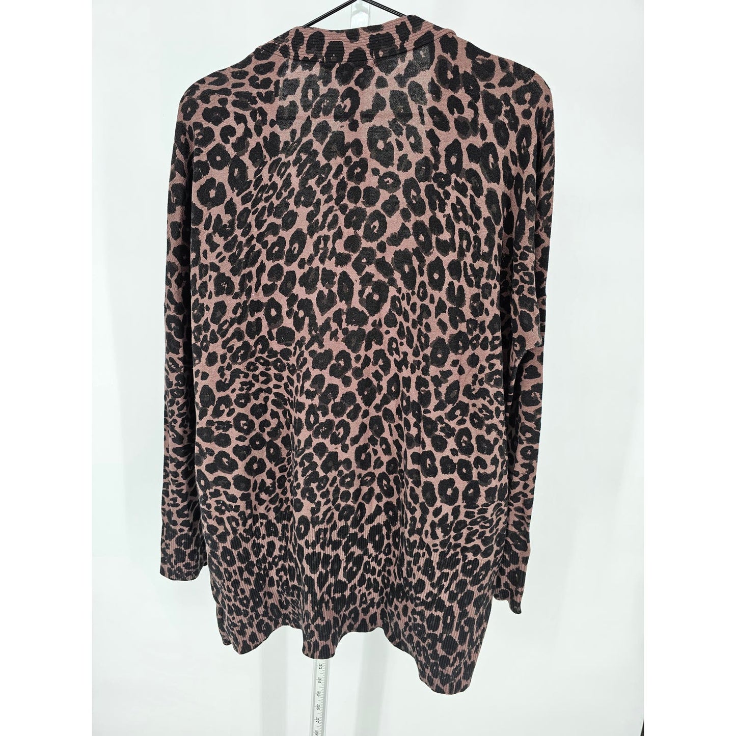 Sanctuary Womens Sz S Long Sleeve Open Front Cardigan Sweater Cheetah Animal NEW