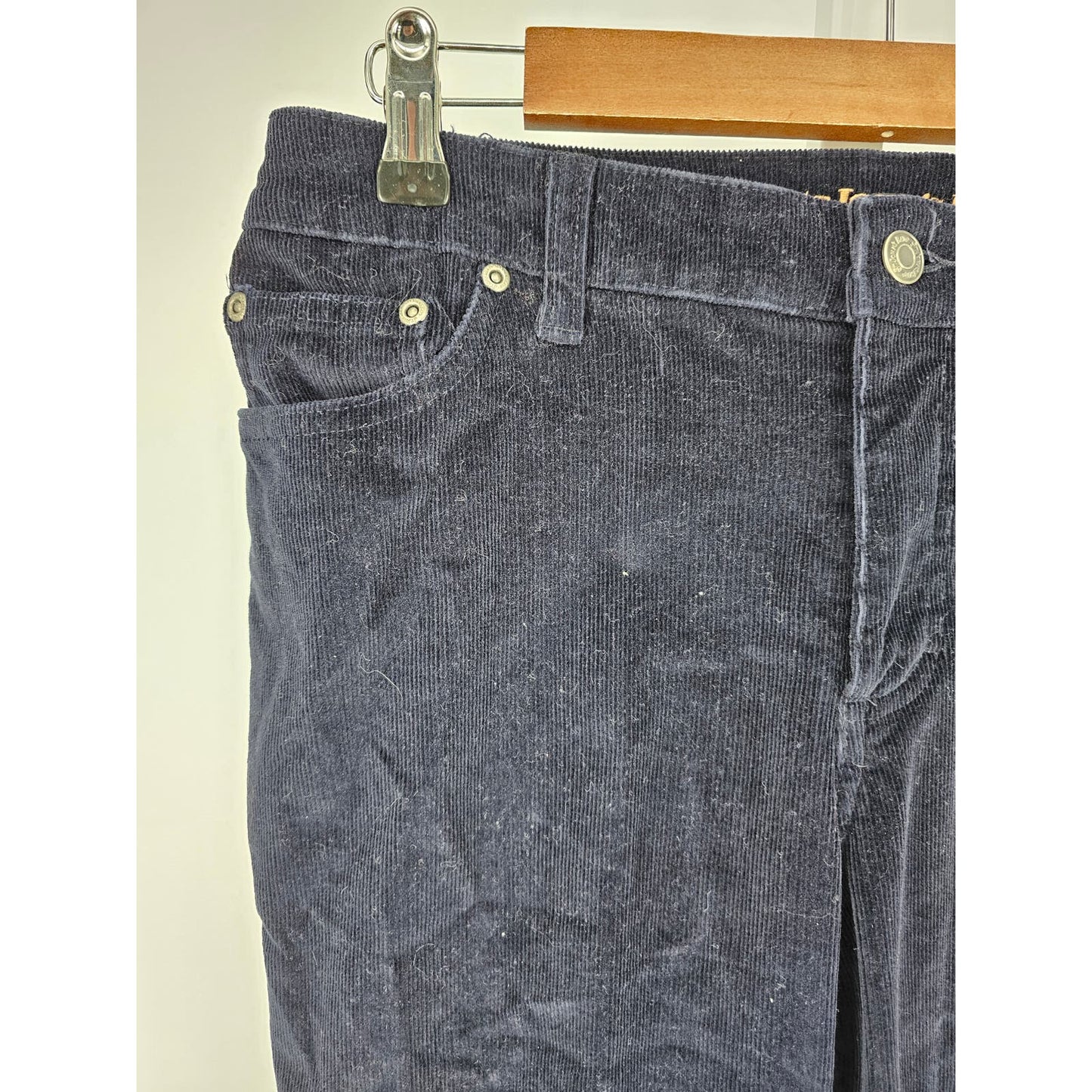 St Johns Bay Womens Sz 6 Bootcut Corduroy Pants Navy Blue