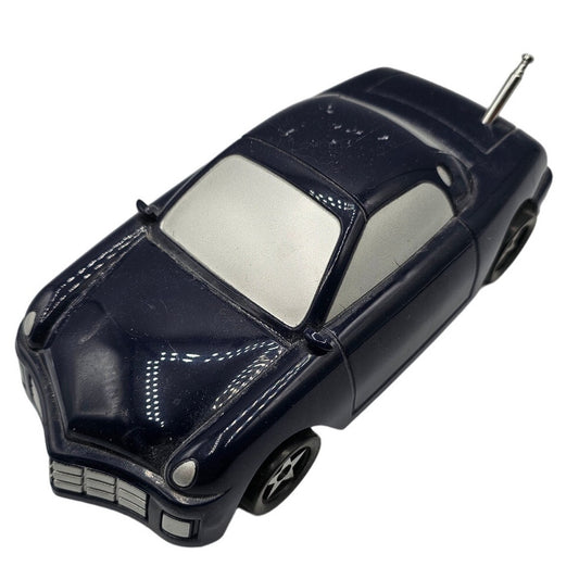 Vintage Navy Blue Car Shaped - AM/FM Radio Transistor Novelty No Box