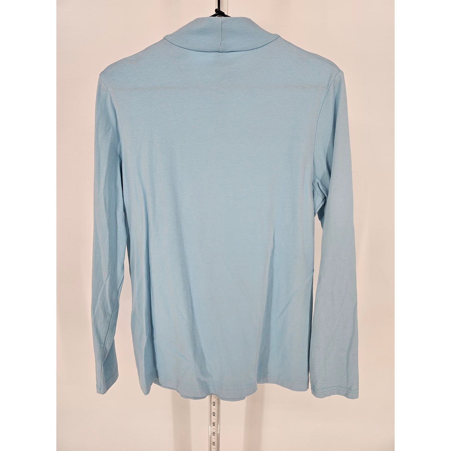 Croft & Barrow Womens Sz L Classic Tee Long Sleeve T Shirt Light Blue Cotton