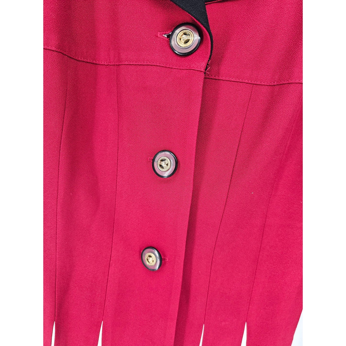 Vintage 1980s Perceptions by Irene B Womens Sz 8 Blazer Suit Jacket Red Black