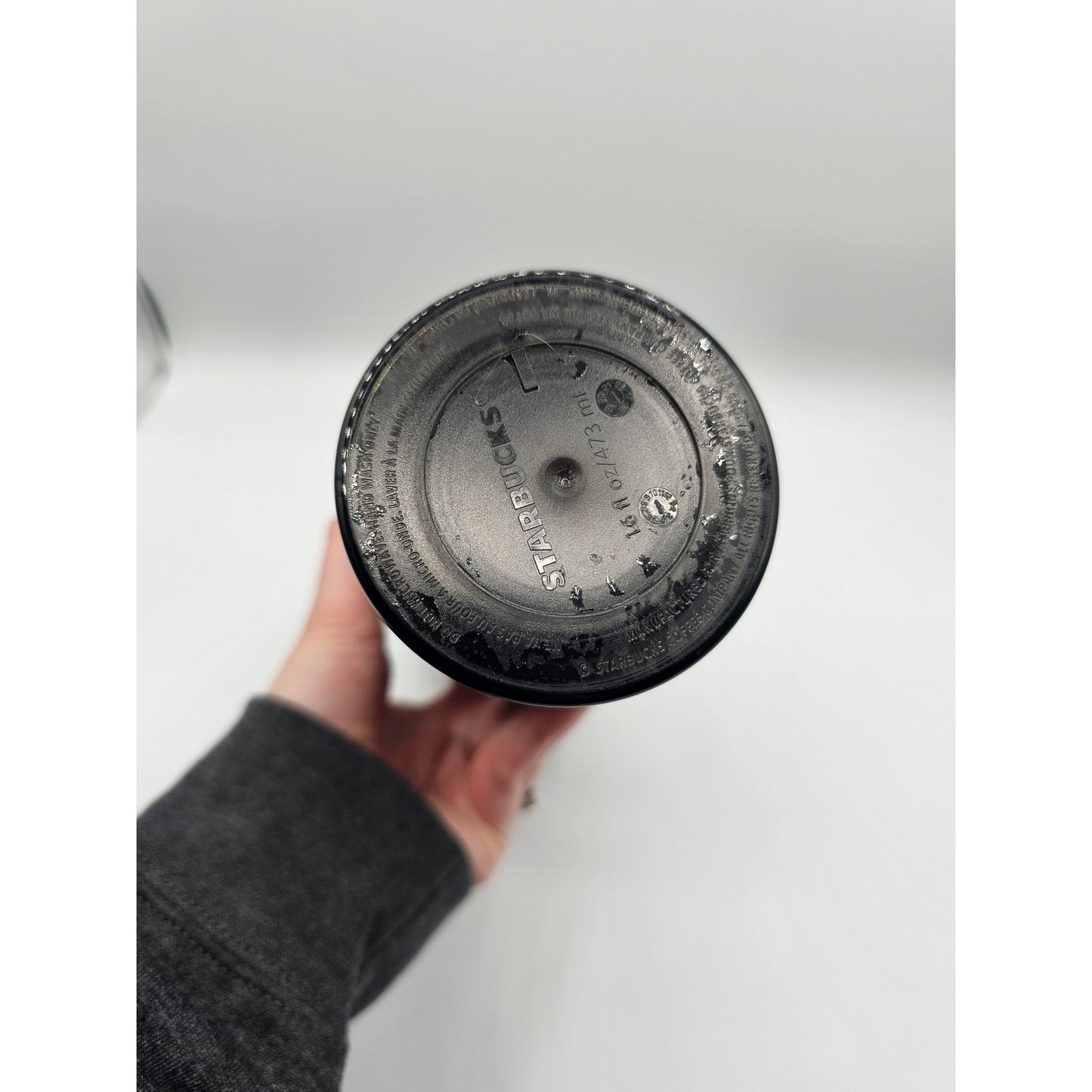 Starbucks 16oz Plastic Tumbler Black w/ Tortoise Shell Lid