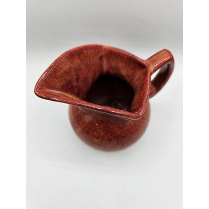 Vintage Mid Century Niloak Pottery Ceramic Pitcher Dark Red 1960s