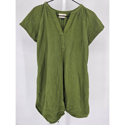 Universal Threads Womens Sz XS Knee Length Green Dress Gauzy Short Sleeve