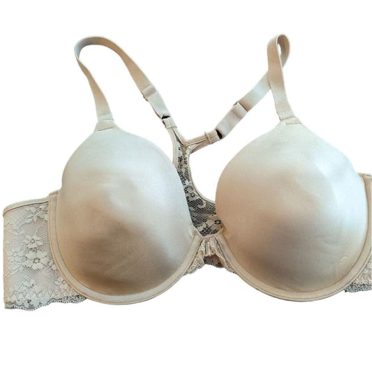 Maidenform Womens Sz 38C Front Clasp T Shirt Bra Light Beige 07112