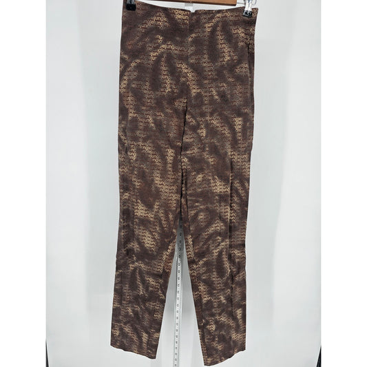 Vintage B&J Womens Sz 2 High Waist Straight Leg Pants Brown Tan JUNGLE