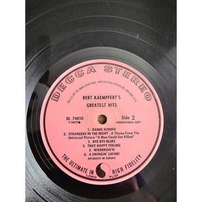 Vintage Bert Kaempfert's and his Orchestra Greatest Hits Decca Stereo DL 74810