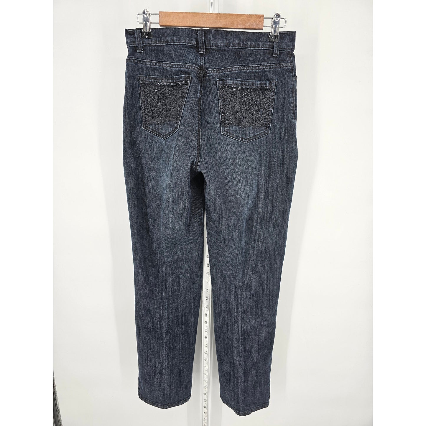 Gloria Vanderbilt Womens Sz 6 All Around Slimming Effect Blue Jeans Dark Wash