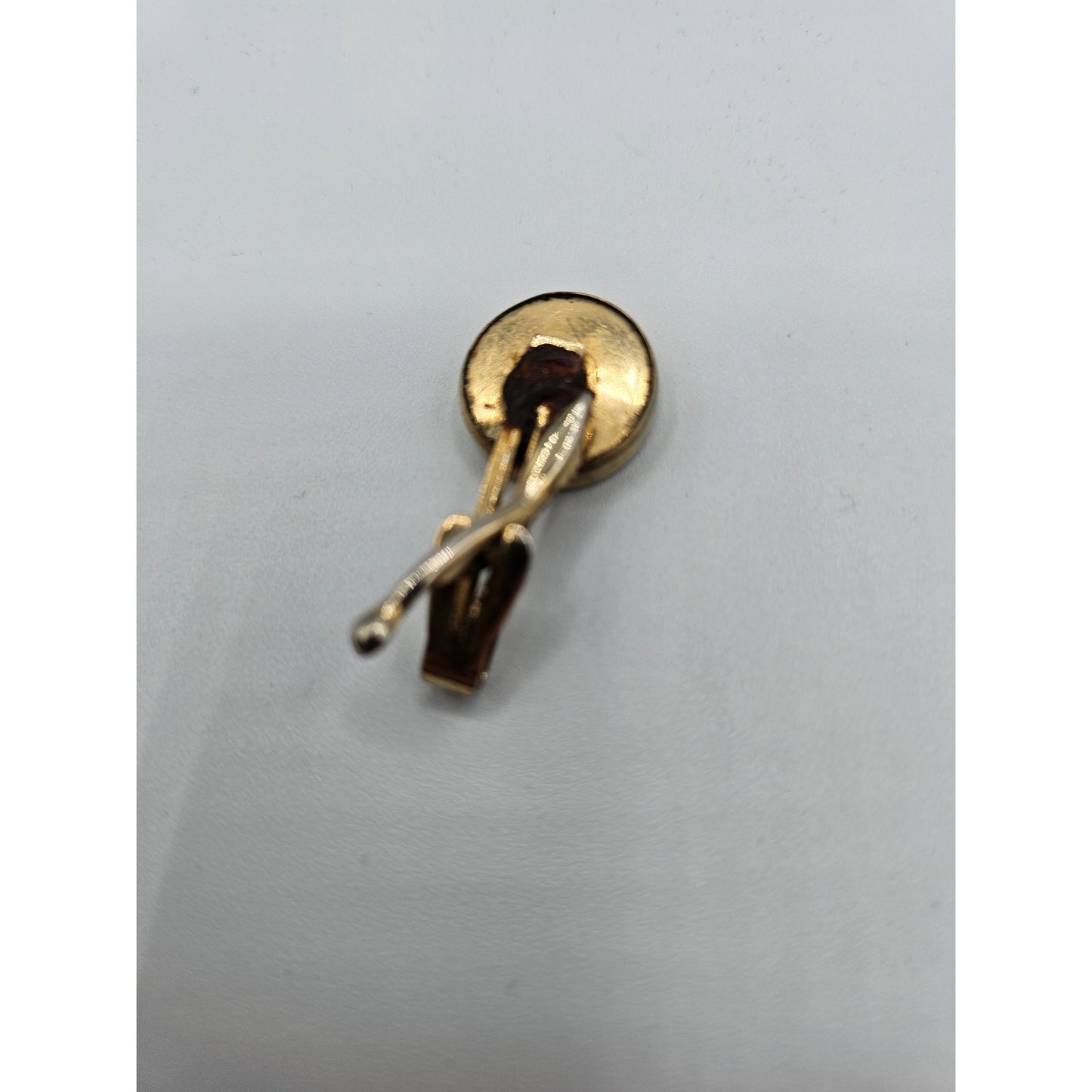 Vintage Fly Fishing Hook Gold Tone Tie Clip Clasp Red Lure
