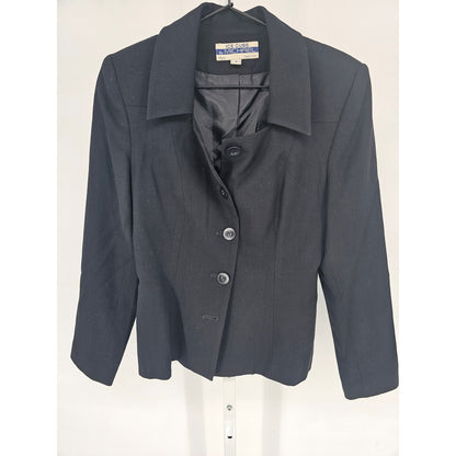 Vintage Ice Cube by Michael Womens Sz 6 Black Button Up Blazer Jacket