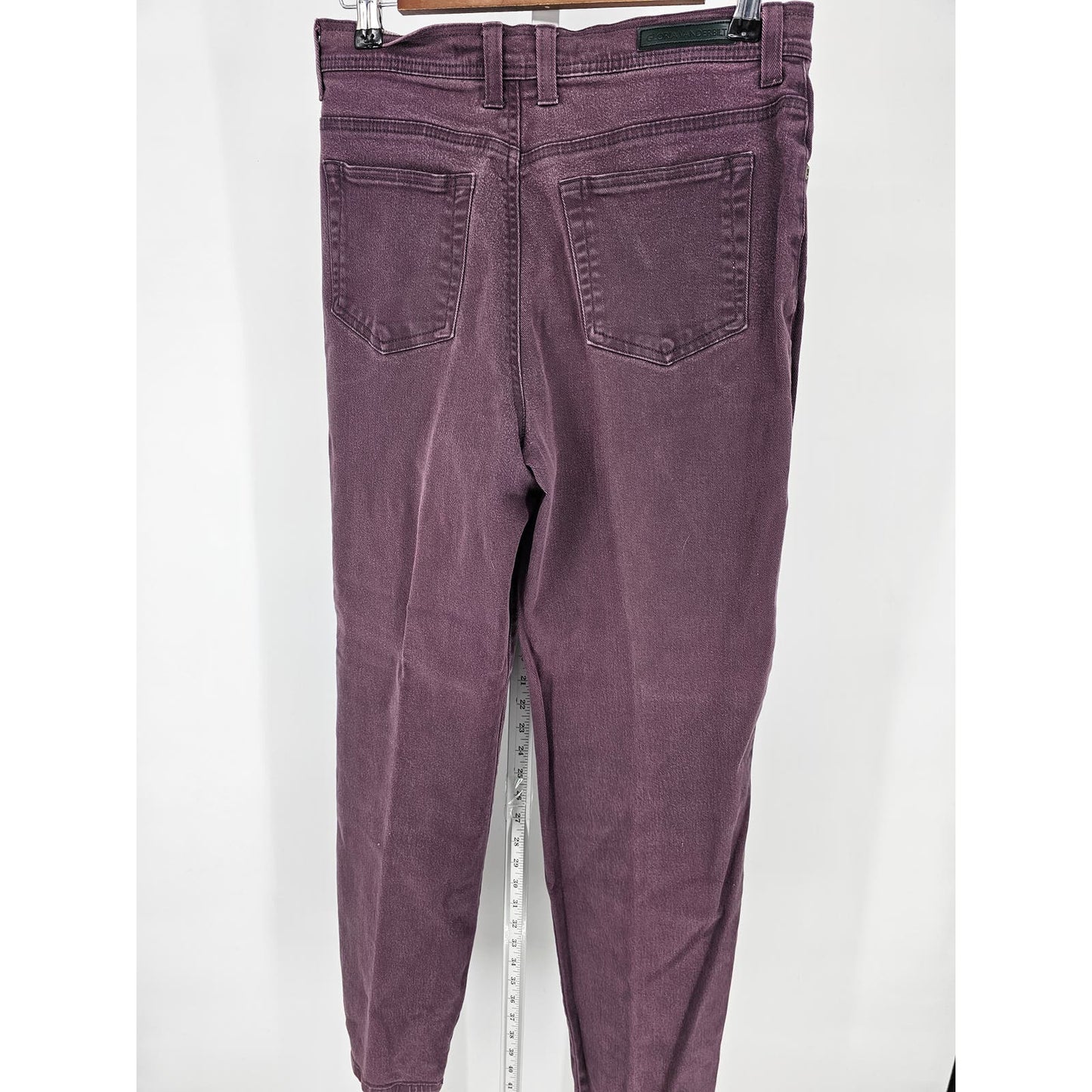 Gloria Vanderbilt Womens Sz 8 High Waist Vintage Mom Jeans Purple Tapered