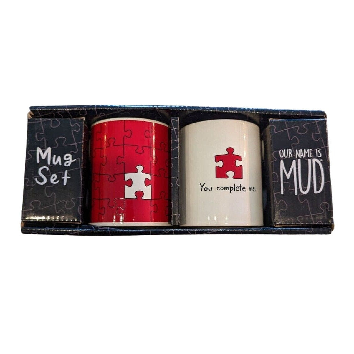 You Complete Me Puzzle Piece Coffee Mug Set Our Name Is Mud