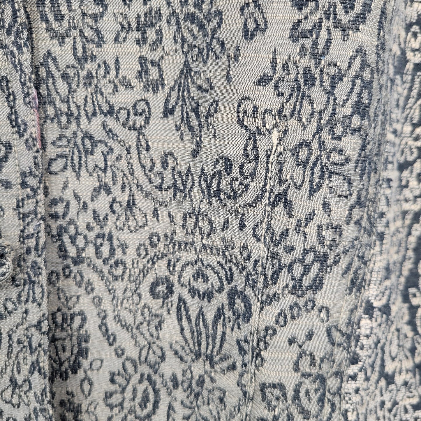 J Jill Womens Sz 12 Tapestry Style Formal Jacket Beige Black Floral Button Up