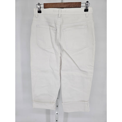 Gloria Vanderbilt Womens Sz 6 Amanda Fit Capri Length Jeans White