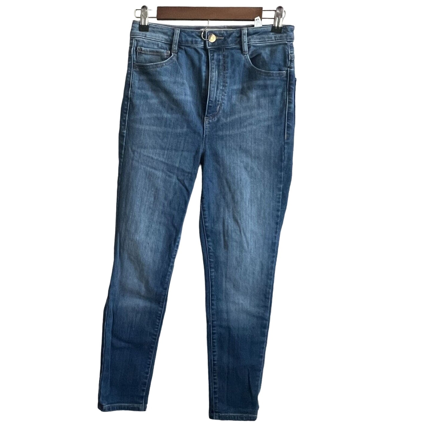 Garage Juniors Sz 7 High Waist Skinny Jeans Light Wash Court Short