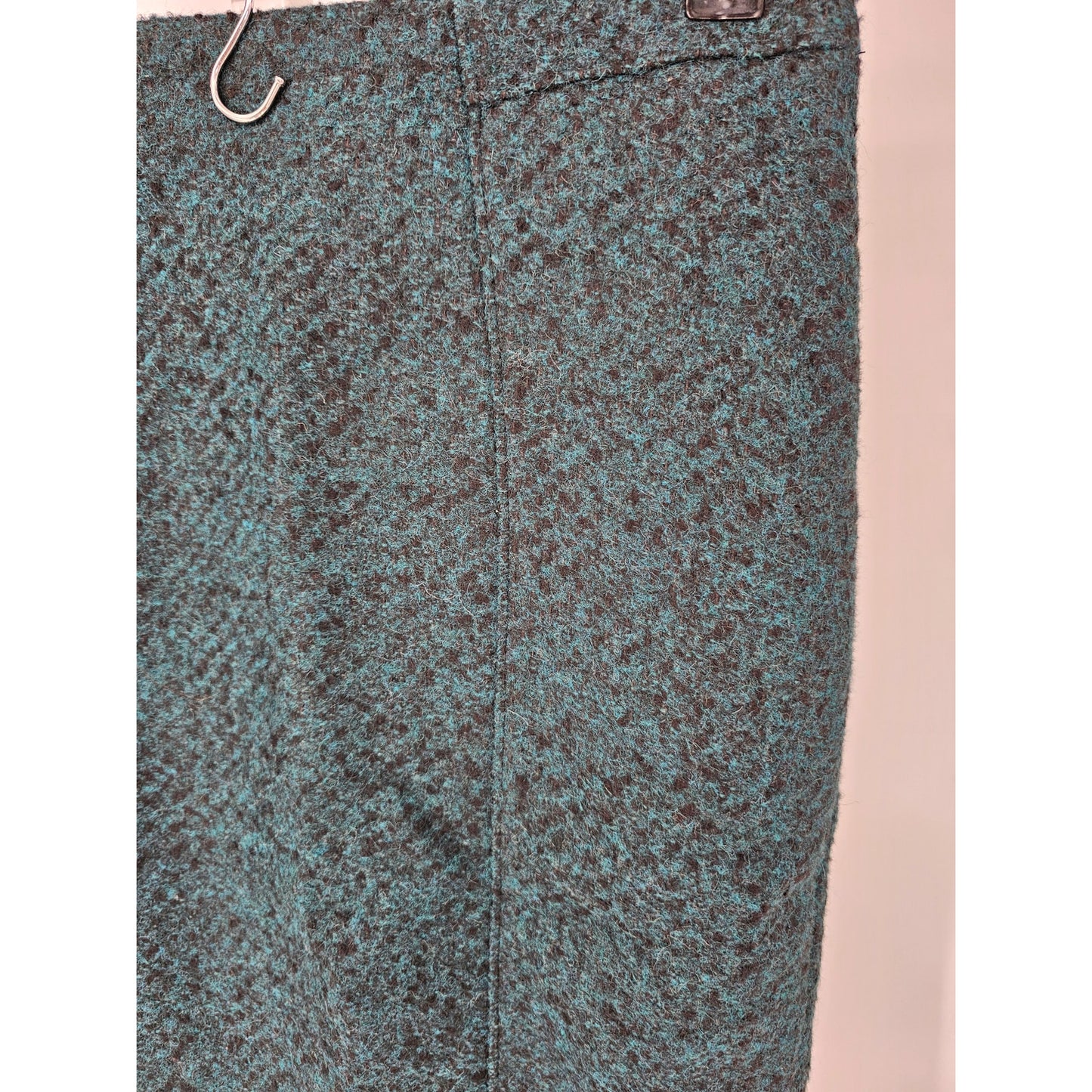 Banana Republic Womens Sz 0 Blue Black Textured Flannel Pencil Skirt NEW