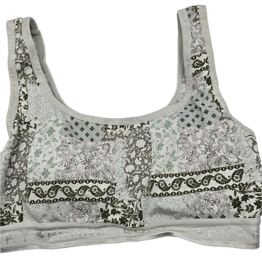 Lucky Brand Womens Sz M Cotton Bralette Bra Patchwork Print