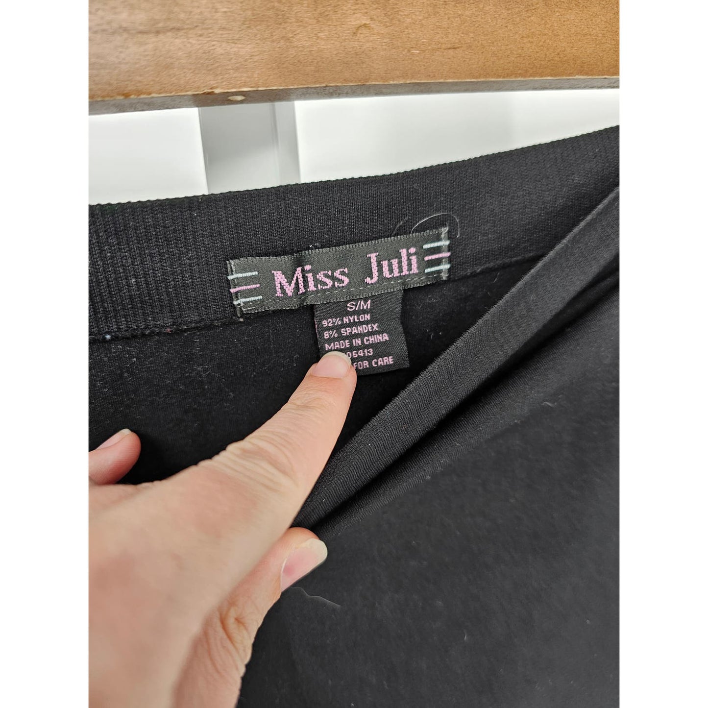 Miss Julie Womens Sz S/M Leggings Tights Black Cutout Sides Grunge Goth