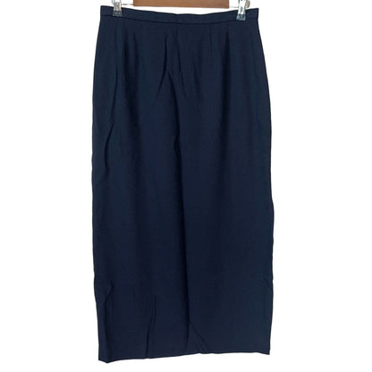 Hillard & Hanson Womens Sz 12 Maxi Skirt Black Classic Vintage