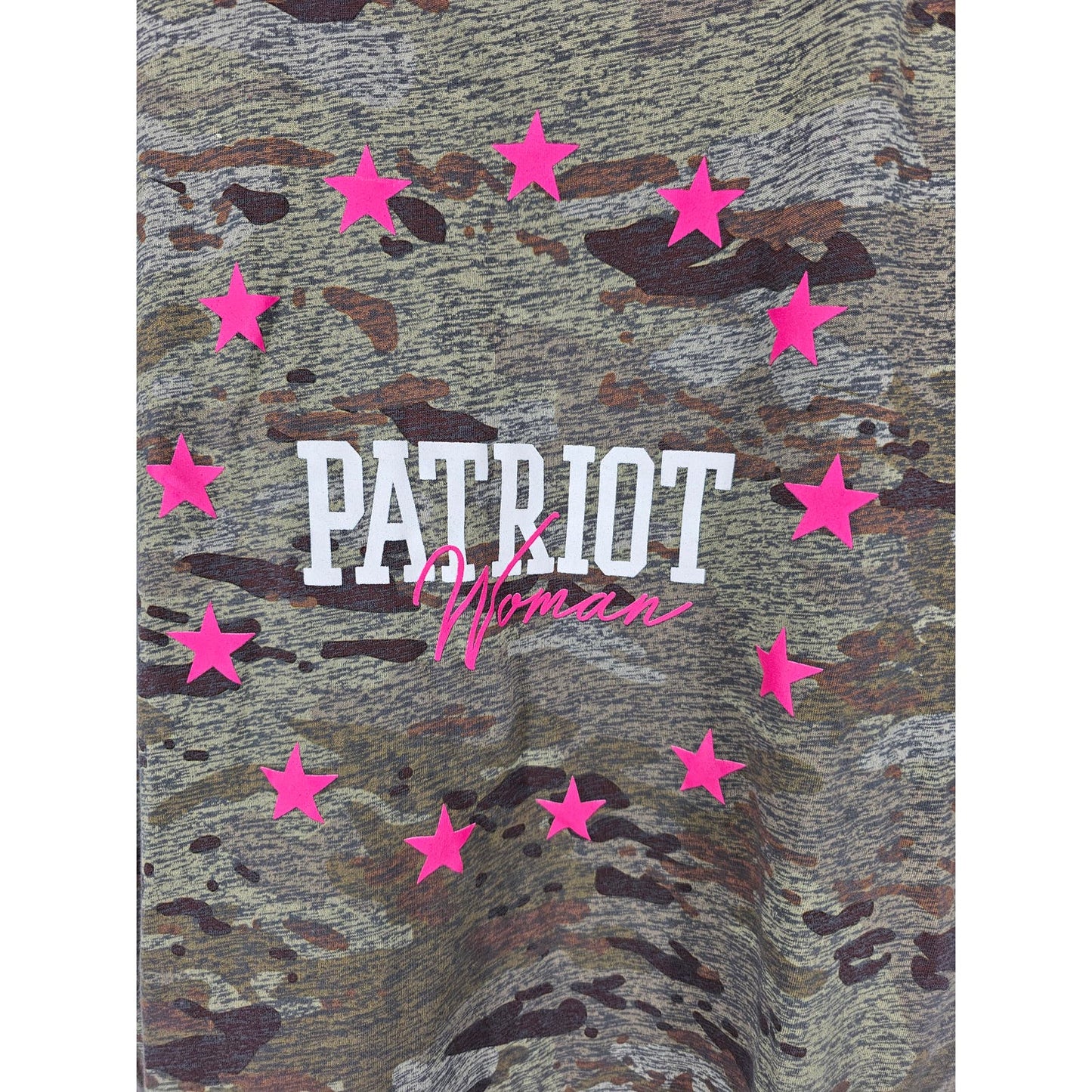 Howitzer Patriot Mfg Womens Sz M Short Sleeve T Shirt Camouflage Camo Pink